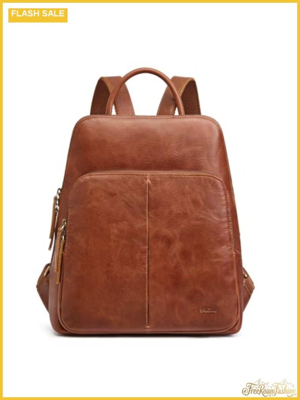 Full Grain Leather Backpack Purse RFID Blocking Laptop Bag Women